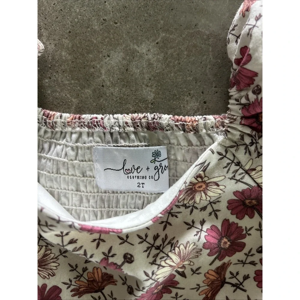 Love + Grow Floral Maxi Dress Girls Size‎ 2T Tiered VGUC